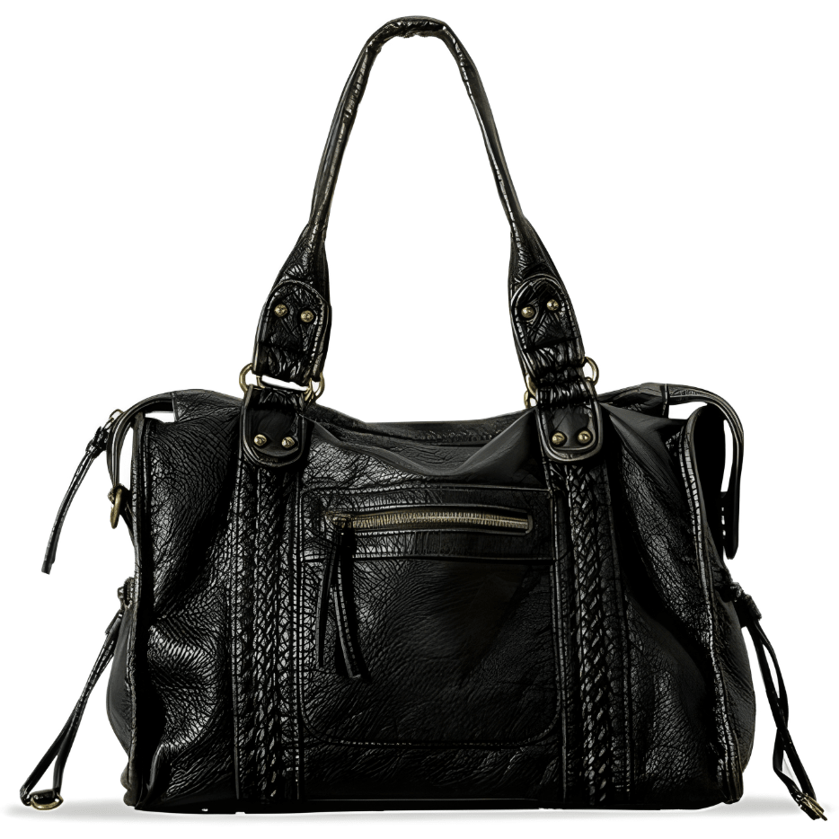 One Shoulder Crossbody Bag Vintage Washed Leathe - PINKED