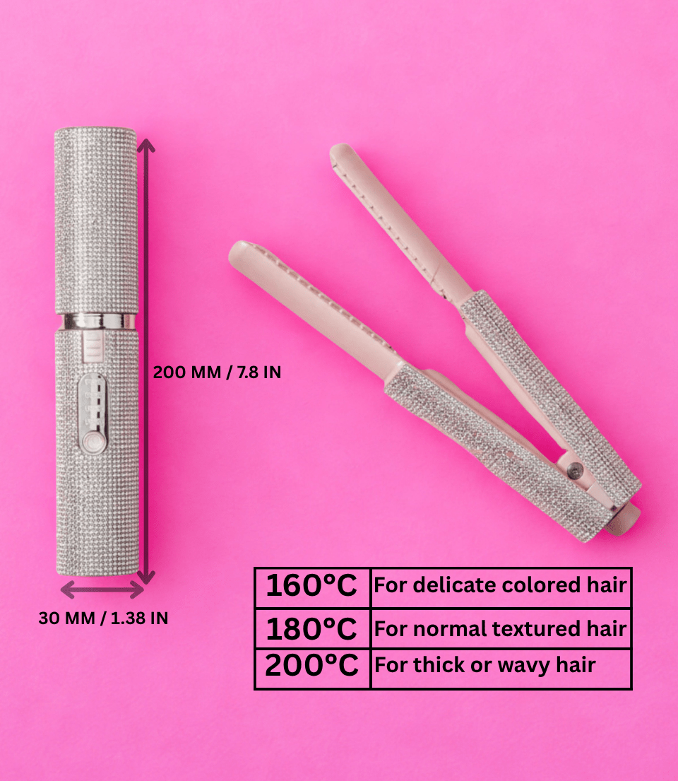 Portable Diamond Hair Straightener - PINKED