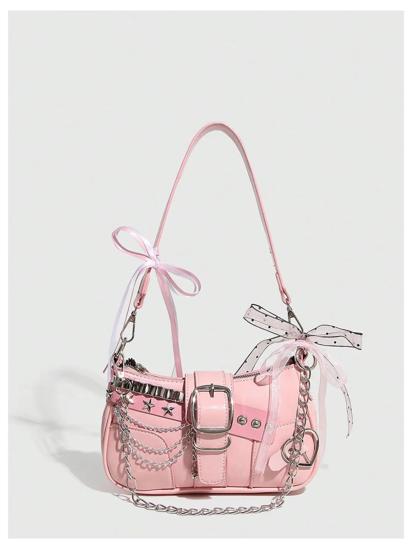 Shoulder Bag Mini Chain Hobo Handbag Purse - PINKED