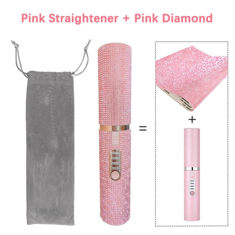 Portable Diamond Hair Straightener - PINKED