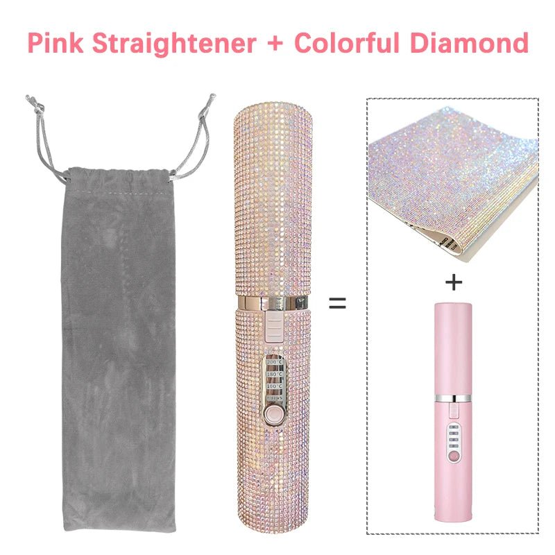 Portable Diamond Hair Straightener - PINKED
