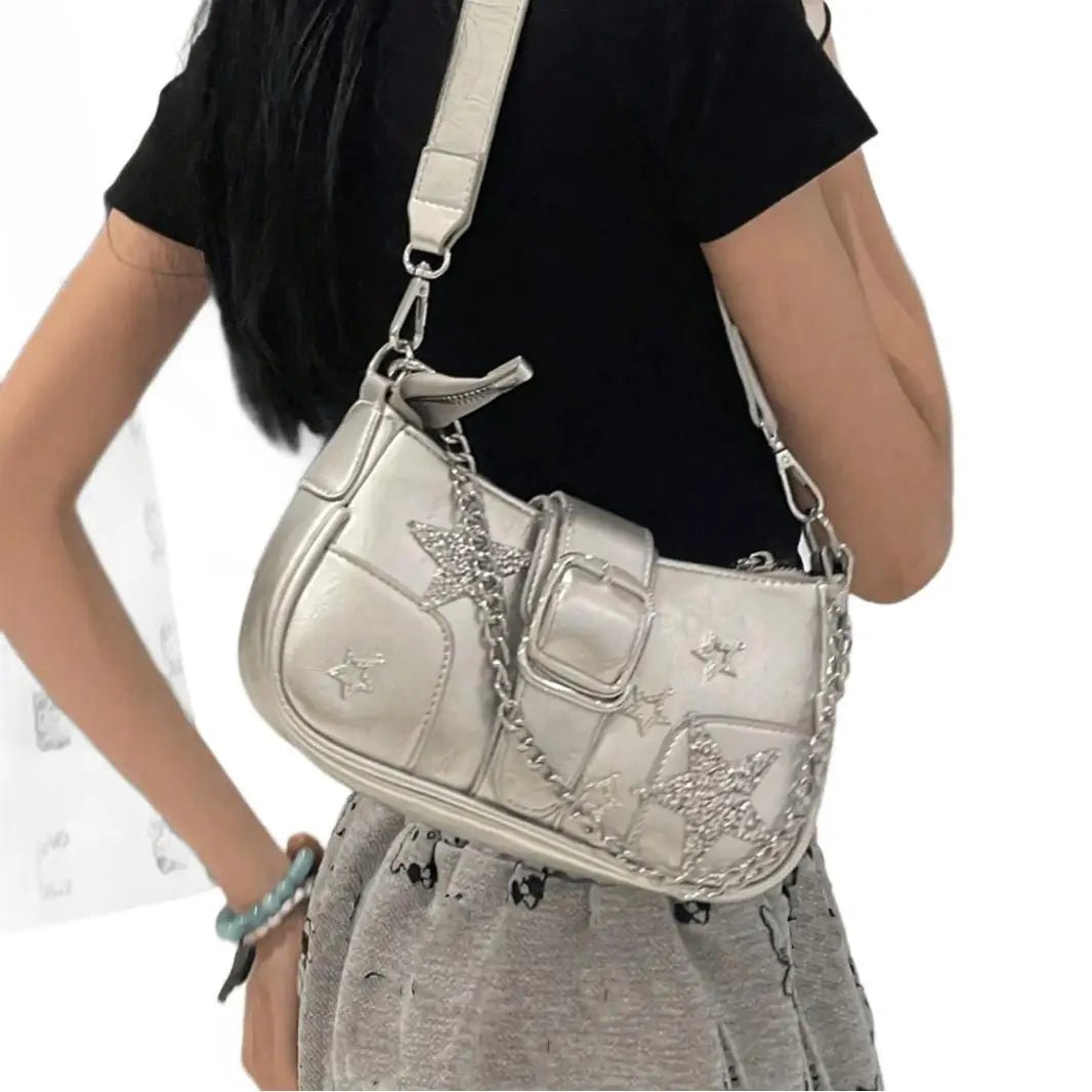 Shoulder Bag Mini Chain Hobo Handbag Purse - PINKED