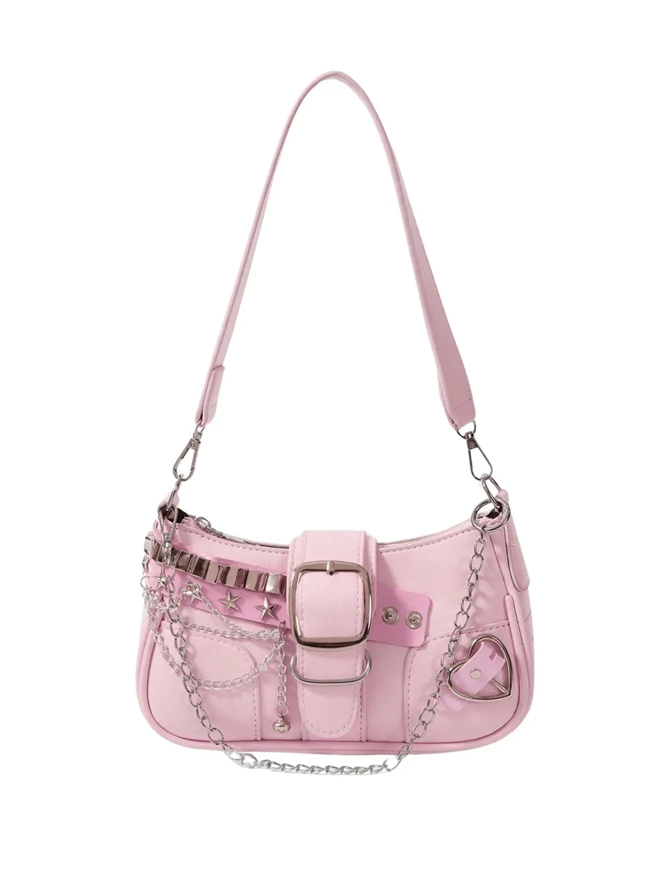 Shoulder Bag Mini Chain Hobo Handbag Purse - PINKED